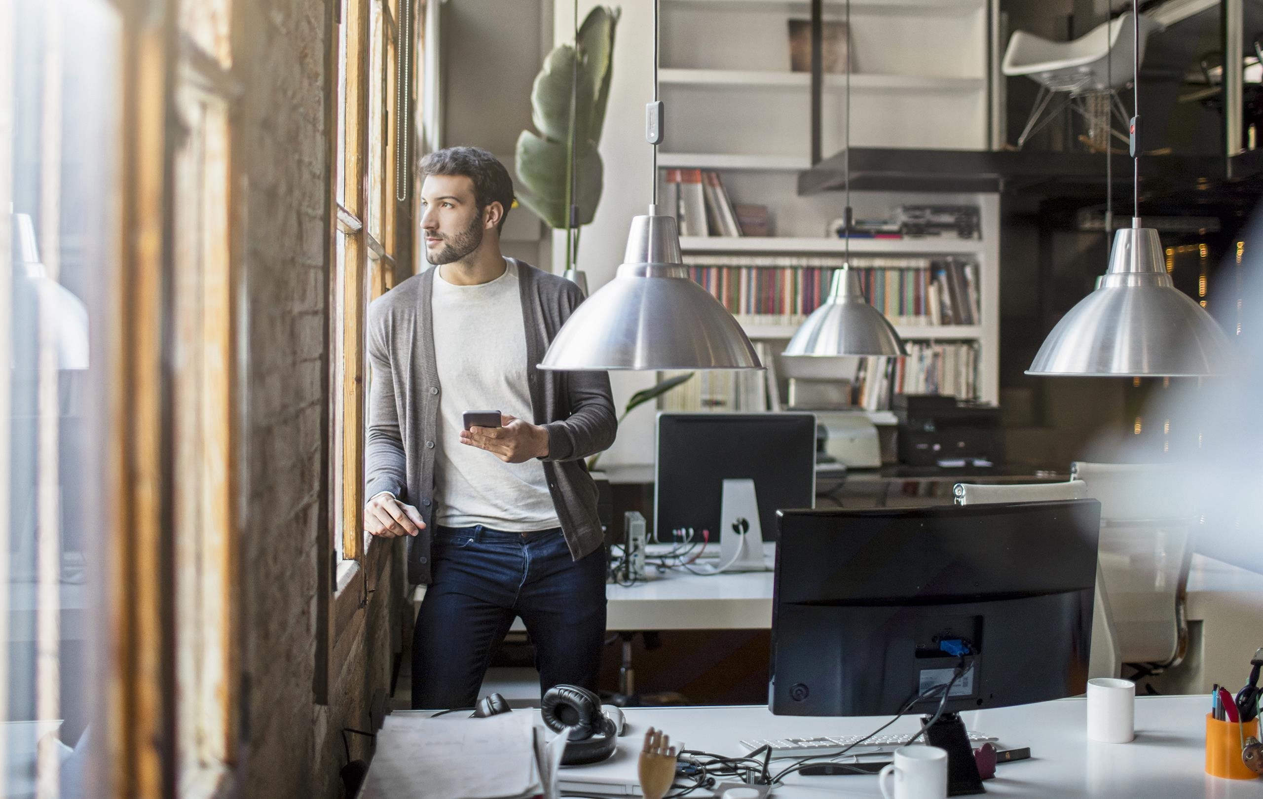 Company owner in the office Company owner in the office